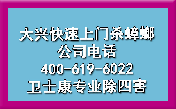 大兴快速上门杀蟑螂公司电话400-619-6022欧博游戏专业除四害